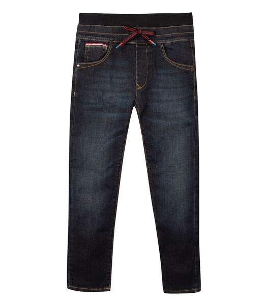 5 pocket jeans met elastiek in de taille