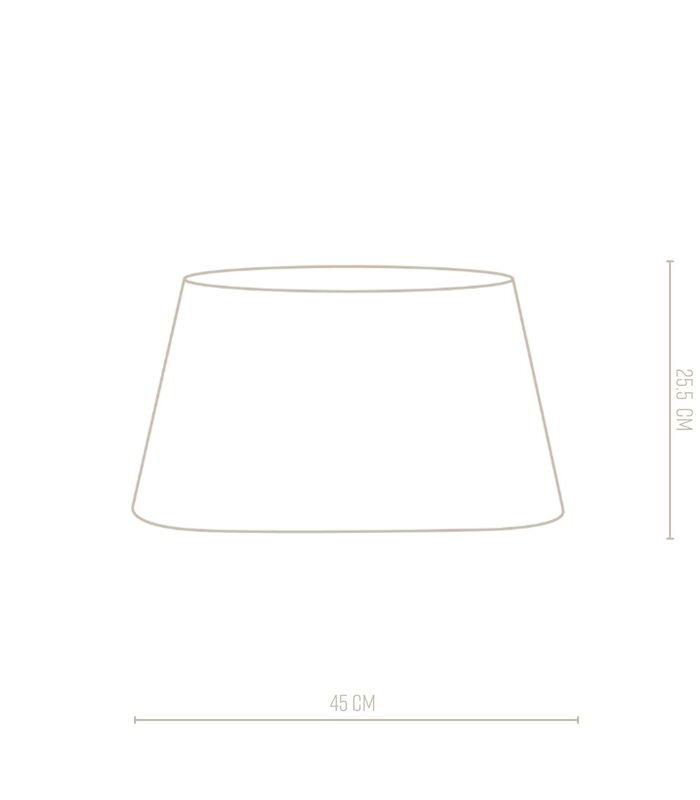 Lampenkap zwarte rand - Linen Lampshade - Wit - (LxBxH) 45x18x25 cm image number 4