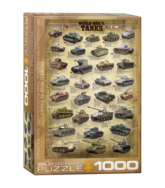 Puzzle  Chars de la Seconde Guerre mondiale - 1000 pièces