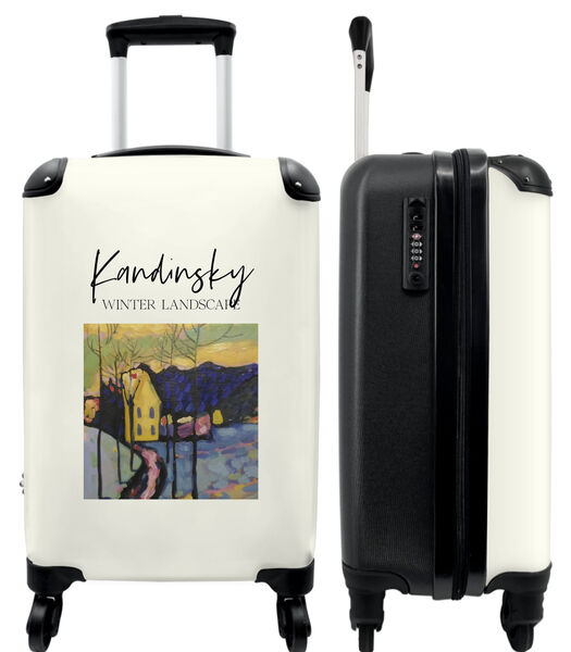 Ruimbagage koffer met 4 wielen en TSA slot (Kunst - Kandinsky - Winter - Kleuren)