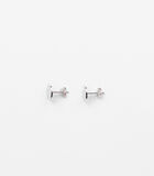 SURFACE Argent Boucles d'oreilles Martelé image number 1