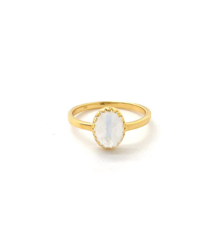 Maansteen Royal Ray of Light Gold Ring image number 0