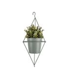 Hangende plantenpot Spatial Diamond - IJzer Jade Groen - 13x12cm image number 0