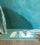 BANQUISE Turquoise - Tapis de bain coton image number 2