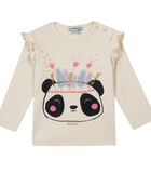 Oeko-Tex T-shirt met lange mouwen en panda ruches image number 0