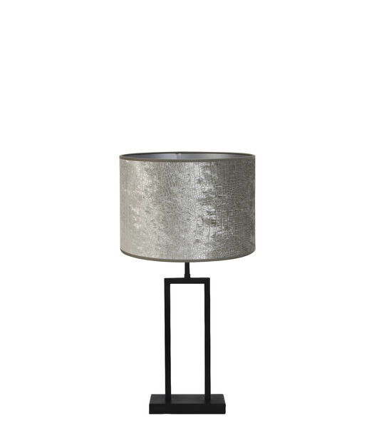 Tafellamp Shiva/Chelsea - Zwart/Zilver - Ø30x62cm