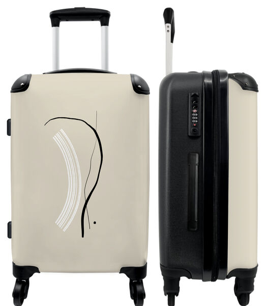 Handbagage Koffer met 4 wielen en TSA slot (Pastel - Vormen - Lijnen - Abstract)