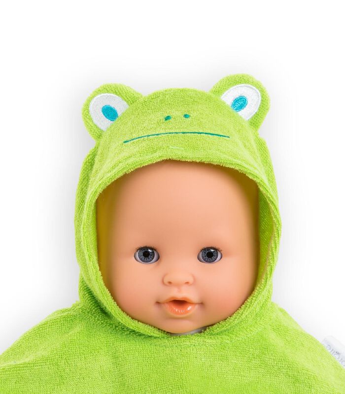Mijn eerste Baby - kikker badcape voor babypop 30 cm image number 3