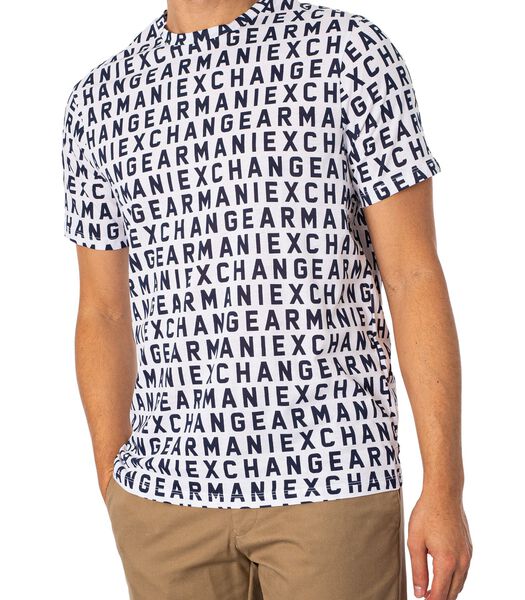 T-Shirt Met Merkpatroon