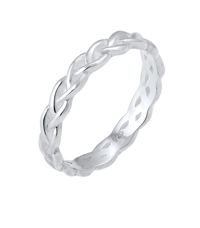 Bague Femmes Tressé Infini Nœud Tendance En Argent Sterling 925 image number 4