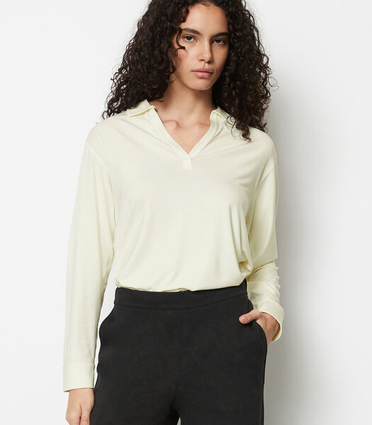 Polo blouse stijl longsleeve shirt