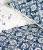 Housse de couette Crossed Flowers Blue/Off White Coton image number 3