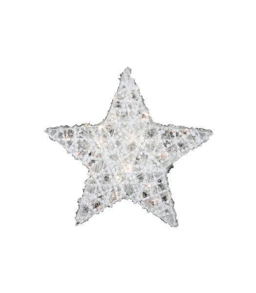 Étoile de Noël  Blanche Maisie B - avec minuterie LED - Grande