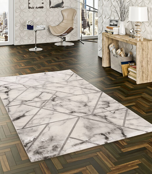 Carrara - Tapis design de luxe - Aspect marbre tendance