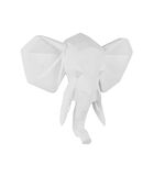 Wandhanger Origami Elephant - Polyresin Mat Wit - 45x39,5x14cm image number 0