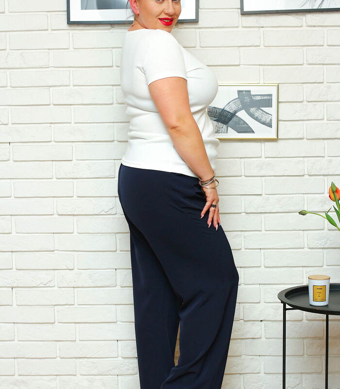 Pantalon large élégant avec pli ANSELMA cousu image number 2