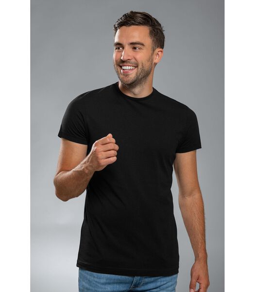 Suitable Ota T-Shirt col Rond Noir 2-Pack