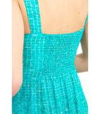 Melodie jurk van 100% zijde met PALM SPRINGS print image number 4