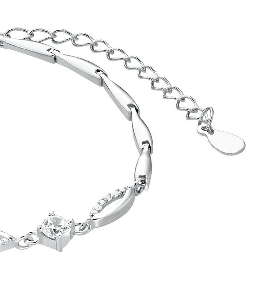 Armband voor dames, 925 Sterling zilver, zirkonia synth.