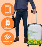 Bagage à main Valise avec 4 roues et serrure TSA (Jonquille - Fleurs - Printemps - Jaune - Lumière du soleil) image number 2