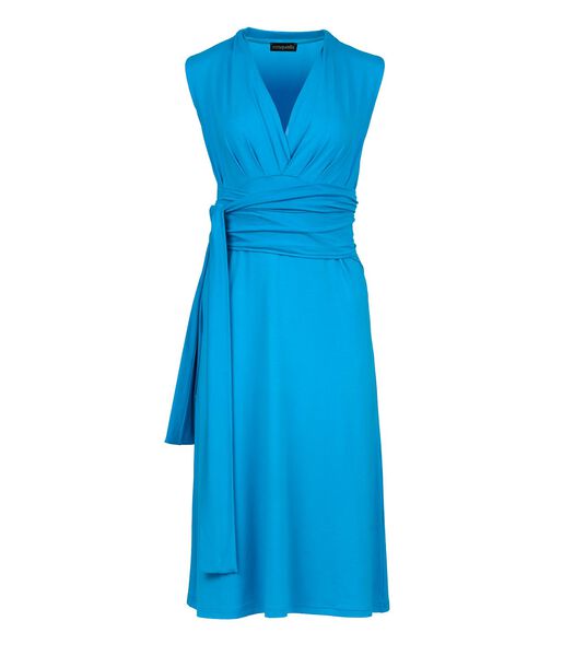 Robe sans manches Empire turquoise