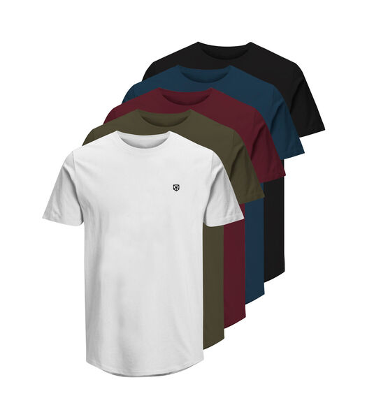 Set van 5 ronde hals t-shirts Brody