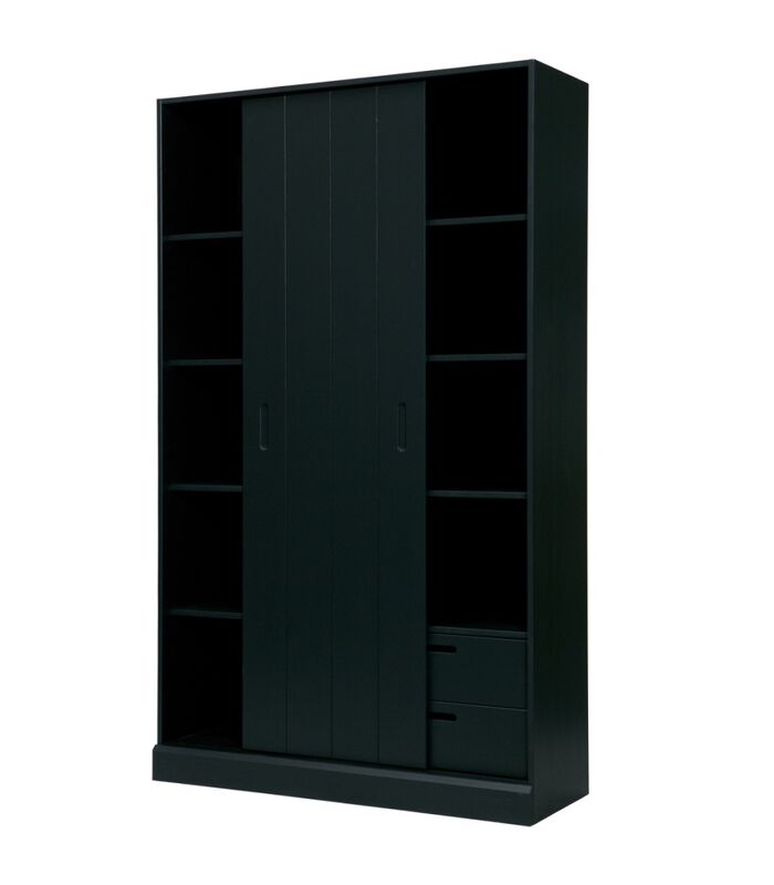 Armoire - Pin - Noir  - 200x120x42  - Move image number 4