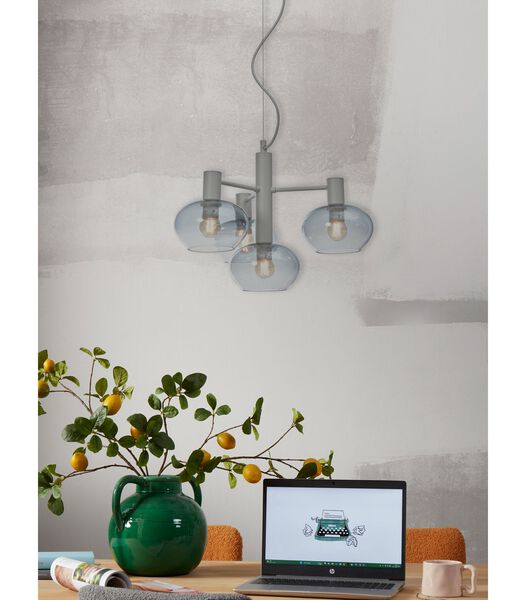 Hanglamp Bologna - Grijs - 43x43x34cm