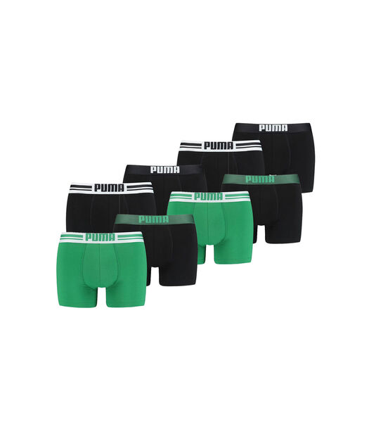 Lot de 8 Boxers Placed Logo Vert/Noir