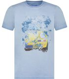 T-Shirt Print Blauw image number 0