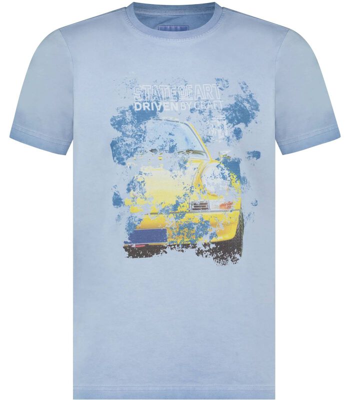 T-Shirt Print Blauw image number 0