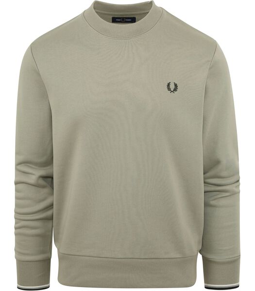 Fred Perry Sweater Logo Vert Clair