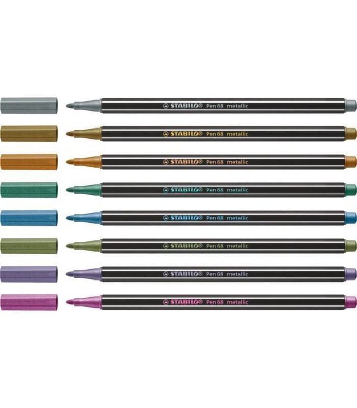 Pen 68 metallic - étui à crayons feutre de qualité supérieure avec 8 couleurs image number 0