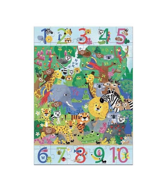reuzenpuzzels 1 to 10 Jungle - 54 stukjes image number 0
