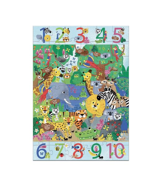reuzenpuzzels 1 to 10 Jungle - 54 stukjes