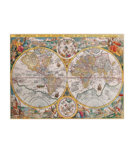 Puzzel Wereldkaart 1594 - 1500 Stuks