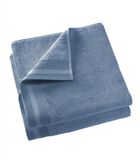 2 serviettes de bains Contessa stone blue image number 1