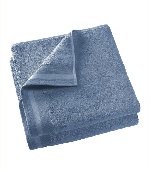 2 serviettes de bains Contessa stone blue