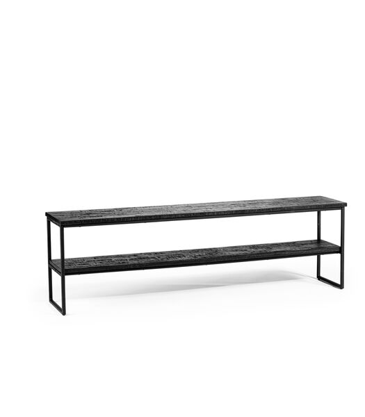Teaky Blinders - TV-meubel - 150cm - teak - stalen frame - zwart