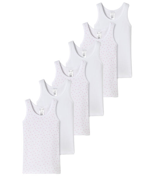 6 pack fijnrib Organic Cotton - onderhemd