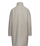Faux Mouflon zandkleurige gemêleerde jas van Conquista Fashion image number 1