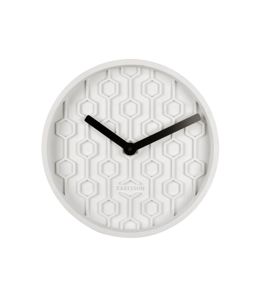 Horloge murale Honeycomb - Blanc - Ø31cm