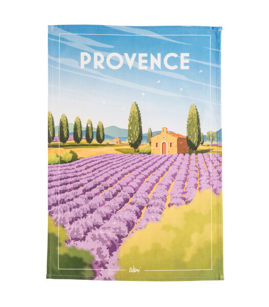 Wim Provence - Katoenen theedoek met print