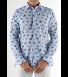 Overhemd katoen franse kraag vlinders image number 0