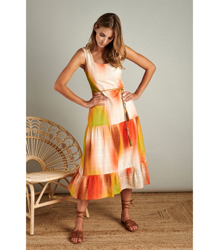 Elegante maxi dress met zomerse kleuren image number 0