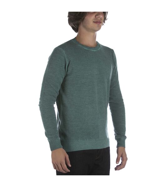Pull Col Rond Turquoise