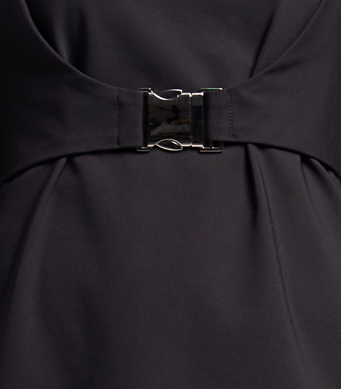 Zwarte jurk met afneembare sluiting RACHELAR image number 4