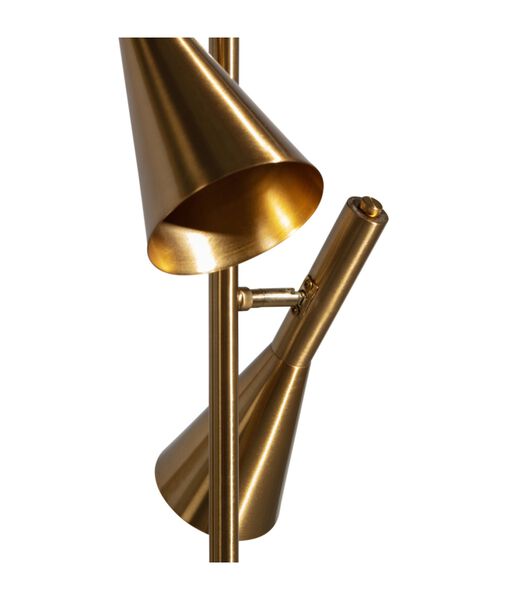 Body Vloerlamp - Metaal/Marmer - Antique brass - 154x40x28