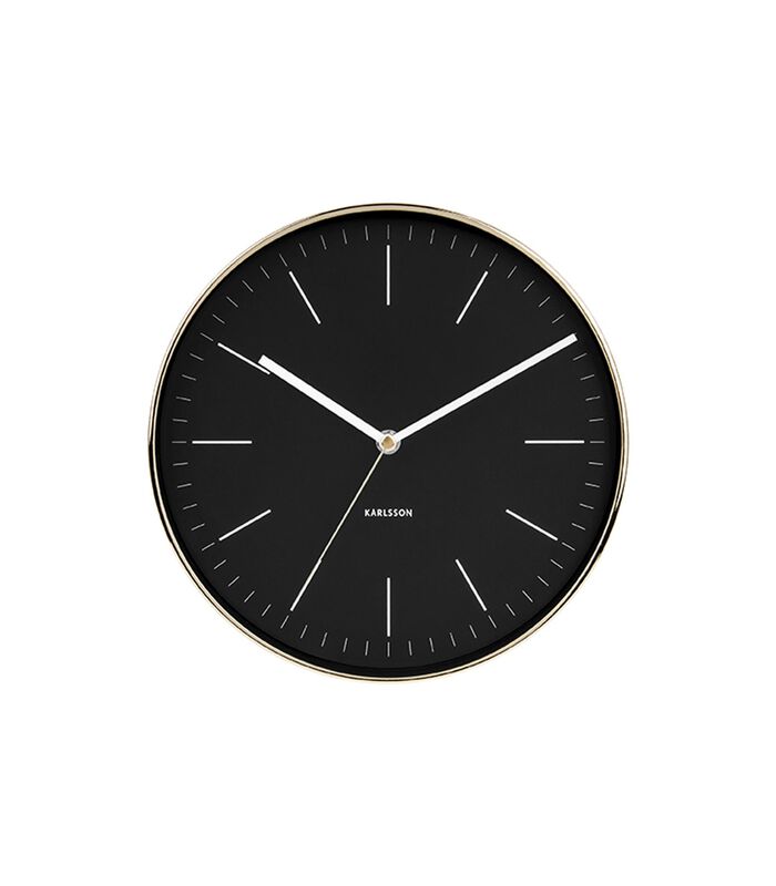 Horloge murale Minimal - Noir/Or - Ø27,5cm image number 0