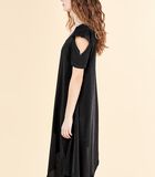 Asymmetrische zwarte jurk VIRGWOOLF in jacquard image number 4